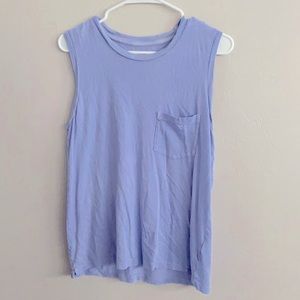 J Crew baby blue muscle tank with pocket